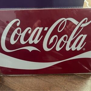 Coca-Cola red and White metal sign ⭐️ 2 for 15 ⭐️